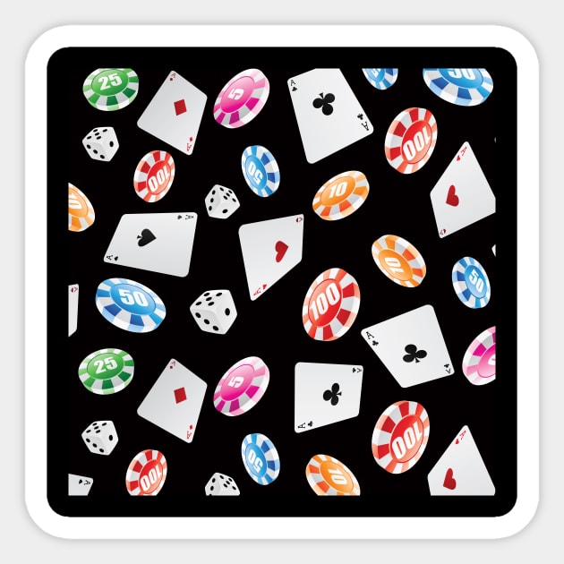 #casino #games #accessories #pattern 2 Sticker by B&K